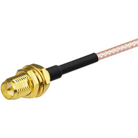 Câble d'extension d'antenne RG58 avec connecteur SMA femelle à montage en saillie vers SMA mâle à angle droit, avec conducteur en cuivre pur pour utilisation en télécommunications