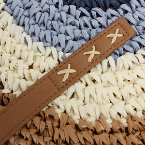 2023 bán buôn Vòng phụ nữ rơm Vai Túi Xách cọ mây rơm bãi biển <span class=keywords><strong>Tote</strong></span> Túi - Product Image 4