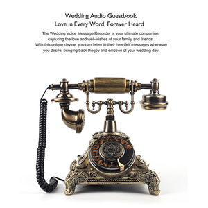 Livre d'or audio laiton métal livre d'or audio téléphone livre d'or audio pour décoration de mariage télép - Product Image 5