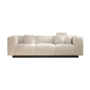 Sofá de Tela Hecho a Medida, Lana de Cordero, Felpa, Estilo de Diseñador para Sala de Estar o Dormitorio, Color Crema, Sofá Estilo Instagram - Product Image 5