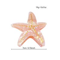 En gros, Pinces à cheveux de 7 cm, style marin, mignonnes, avec logo personnalisé, en forme d'étoile de mer, accessoire capillaire, pince requin pour filles