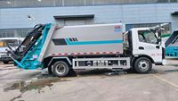 Nouveau véhicule sanitaire à énergie nouvelle 10 m³ électrique 4x2 automatique à chargement arrière, compacteur de déchets, camion de collecte des ordures