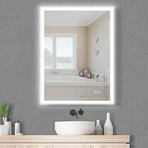 Ventes directes d'usine écran tactile intelligent salle de bain rétroéclairage miroir mural éclairage LED miroir de salle de bain