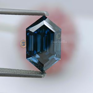Diamante de moissanita azul corte hexagonal hecho a mano 1ct-20ct Popular certificado por GRA para joyería Diamantes de moissanita sueltos - Product Image 2