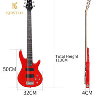 Guitare Électrique Passive Professionnelle 5 Cordes en Érable avec Logo Personnalisé, 24 Frettes, Mécaniques Entièrement Fermées, Conception Scénique, Vente en Gros pour Amateurs de Musique