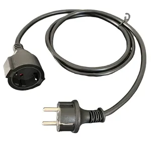 Cable de extensión de alimentación schuko IP20 francés CE NF homologación tipo 2. 0mm2