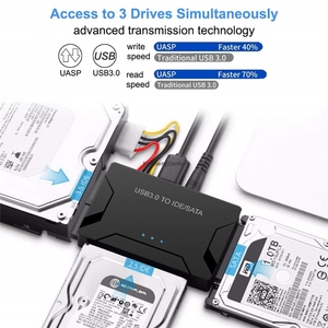 Adaptateur de câble convertisseur USB 3.0 vers SATA IDE pour disque dur HDD/SSD 3,5 et 2,5 pouces, lecteur CD/DVD ROM CD-RW 3 en 1 - Product Image 3