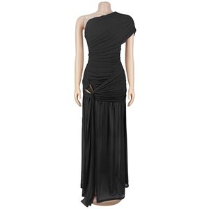Vestido <span class=keywords><strong>de</strong></span> verano C7662 para mujer, sexy, sin mangas, con cuello asimétrico, ajustado, con abertura lateral, estilo bodycon, color liso, para discoteca. - Product Image 6