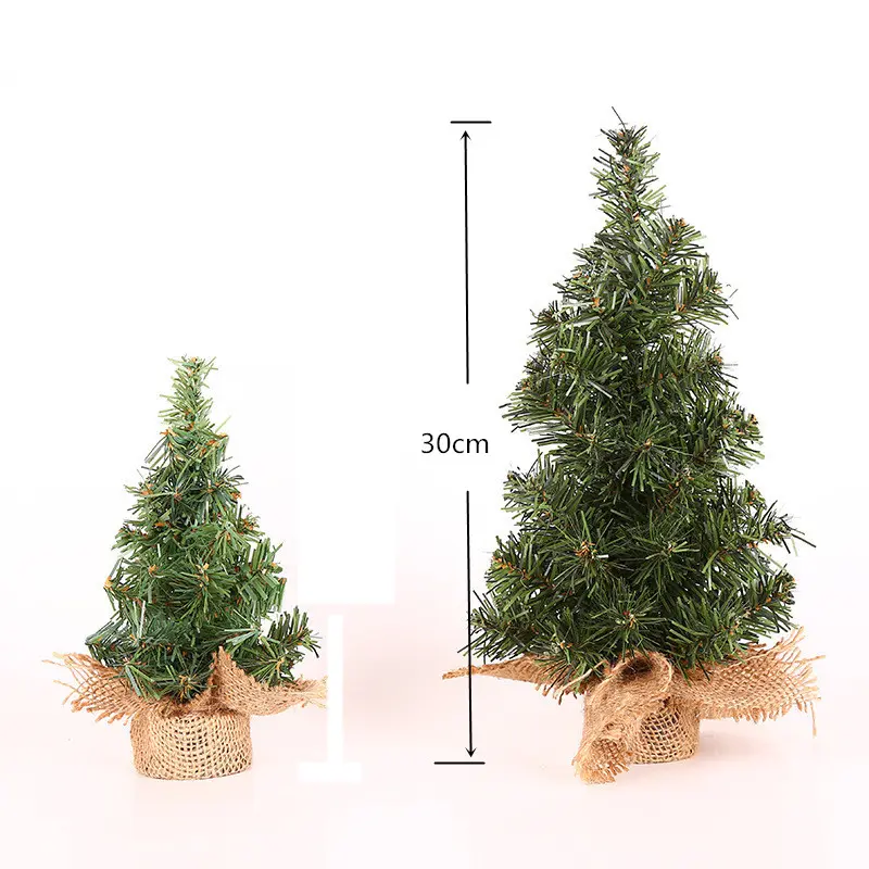 Hot-selling 30cm Green PVC Artificial Tree Window Desktop Decoration Ornaments Mini Christmas Tree