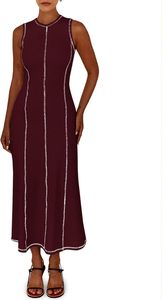 Maglietta Casual senza maniche da donna in maglia a coste traspirante con punto a contrasto stile stile estivo per l'autunno - Product Image 6