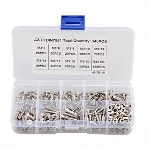 340PCS M3 Inch Specially Supplied for 304 Stainless Steel Hex Head Hexagon <b>Screw</b> and Nut Combination Box - Product Image 4