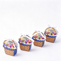 Boîtes en papier recyclables YZ écologiques pour emballages de paniers de fleurs, de bonbons de mariage et de cadeaux de fête, style artistique peint à l'huile