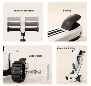 Patinete Infantil Flash Wheel con Tres <span class=keywords><strong>Ruedas</strong></span> de PU, Asiento Plegable, Altura Ajustable, Multifuncional, para Niños - Product Image 5