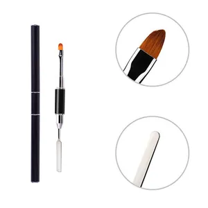 UV tırnak fırçası akrilik çift uçlu aracı tırnak ipuçları uzatma yapı tırnak sanat kalem