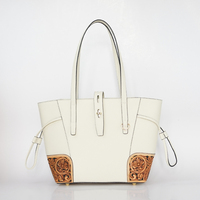 Sac à main en cuir véritable de luxe léger pour femmes pur artisanat fait à la main broderie florale antivol fermeture à glissière grande capacité fourre-tout
