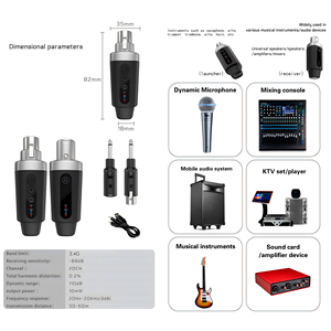 Sistema de Micrófono Inalámbrico UHF de 2.4G, Transmisor y Receptor, Conexión XLR, Frecuencia Ajustable, Cancelación de Ruido, Micrófono Metálico - Product Image 2