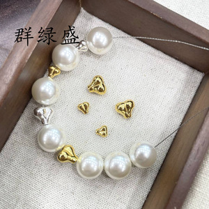 Qunlvsheng S925 Sterling Silver Peach Spacer Beads For Jewelry Making DIY <b>Bracelet</b> Necklace Accessories - Product Image 4