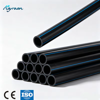 Tuberías de HDPE de Alta Presión, Flexibles y Duraderas, para Proyectos Gubernamentales, SDR17 PN16 PN10, 12 Pulgadas, 315 mm, PE 100, para Suministro de Agua