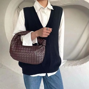 Nuevo Bolso Tejido a Mano para Mujer, Bolso de Hombro de Cuero PU de Moda, Bolso de Mano Casual con Nudo, Bolso Cruzado de Lujo - Product Image 5