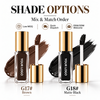Teinte à lèvres mate noire et marron RTS 7ml, waterproof, longue tenue, 2 couleurs, faible MOQ 1 pièce, vente en gros, logo personnalisé