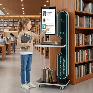 Kiosque de libre-service à écran tactile de 21,5 pouces, système de retour de livres RFID pour bibliothèque, fabricant OEM - Product Image 1