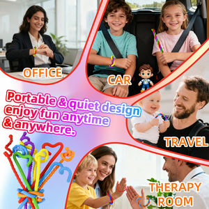 Новые красочные силиконовые скрученные сенсорные полоски, Заводская распродажа, игрушки для снятия стресса - Product Image 6