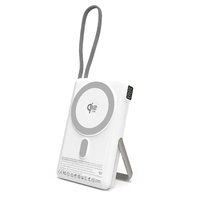 Batterie externe magnétique semi-solide 10000 mAh 25W avec charge rapide PD30W, câble Type-C, affichage numérique et support pliable