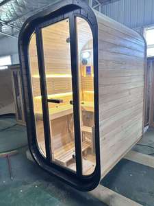 Traditionele Hemlock Moderne Sauna Elektrische Kachel Verre Infrarood Verwarming Droge Stoom 2 Persoons Capaciteit Grote Ramen voor Welzijn - Product Image 3