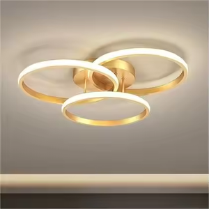 Plafoniera LED Moderna Dimmerabile TSINYE con Telecomando, Paralume Nero/Bianco, Certificata Energy <span class=keywords><strong>Star</strong></span>, Montaggio a Filo per Camera da Letto - Product Image 1
