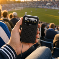 Radio de poche mini AM/FM 2 bandes haute sensibilité, homologuée CE, alimentée par piles, avec prise casque, vente en gros, directement de l'usine OEM