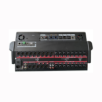 Console de mixage numérique 20 canaux HUAIN avec extension DANTE pour l'enregistrement en direct, le mixage audio professionnel et les systèmes de conférence audio