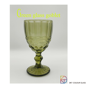 I <span class=keywords><strong>set</strong></span> di bicchieri da vino con calice da bere retrò più venduti con colore verde per il matrimonio - Product Image 3