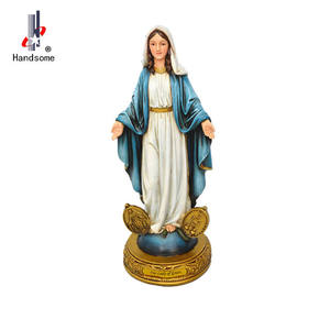 Statua Religiosa Cattolica Nuova OEM in Poliresina Ecologica, Figurina Artistica di <span class=keywords><strong>San</strong></span> Francesco, Decorazione Natalizia con Croce - Product Image 4