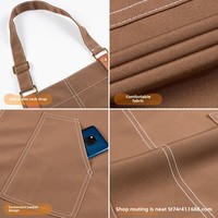 Tablier en toile imperméable et résistant à l'huile, imprimé sur mesure avec logo personnalisé ; Uniforme de barman pour cuisine, restaurant, café