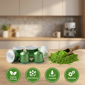 Instant Matcha Latte Capsules For <b>Coffee</b> <b>Machines</b> Antioxidant Rich Ceremonial Grade <b>Green</b> Tea Pods Bulk Private Label Order - Product Image 1