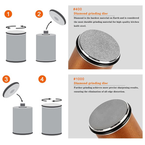 Discos de Repuesto para <span class=keywords><strong>Afilador</strong></span> de Cuchillos - Discos de Diamante Manuales para Afilar con Grano Grueso 100-400, Duraderos y Ecológicos - Product Image 5