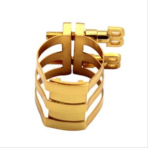Legatura in Metallo per Sassofono Contralto/Tenore Stile Brilhart Placcata Oro con Doppia Vite e Tappo in Plastica per Uso Professionale Eastern Music - Product Image 3