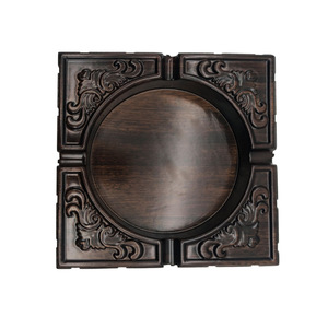 Cenicero de madera para cigarros, diseño minimalista cuadrado para decoración de oficina, hogar y sala de estar - Product Image 2