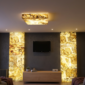 Revêtement mural en PVC mince et flexible translucide effet pierre, motif floral moderne, idéal pour la décoration intérieure d'appartements et de gymnases - Product Image 1