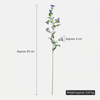 Bunga Lonceng Sutra Buatan Campanula dengan Tangkai Panjang, Susunan Bunga Lily of the Valley Palsu untuk Dekorasi Pernikahan dan Rumah