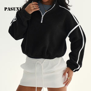 Chaqueta Deportiva de Forro Polar para <span class=keywords><strong>Mujer</strong></span> PASUXI, Chaqueta Térmica con Cierre para Yoga, Ropa Deportiva Personalizada, Abrigo de Invierno a Prueba de Viento para Entrenamiento en el Gimnasio - Product Image 1