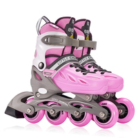 Patins à roulettes ajustables pour enfants et adultes, roues lumineuses en PU, 4 roues, cadre en alliage d'aluminium de 2,3 mm, durables et imperméables