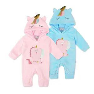Jumpsuits For Worker Fashion Autumn Winter Thicken Infant Hooded Clothing Baby Jumpsuits Clothes Kids One Piece Jumpsuits