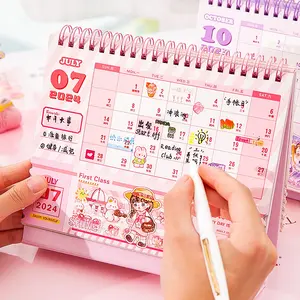 Low price 2024 Simple Cute Table Calendar Book Pure color Creative Notepad Mini Planner Daily Desk Calendar