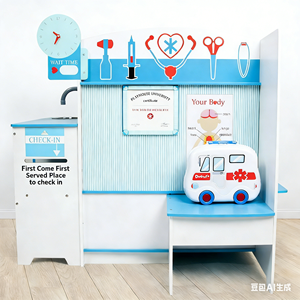 Juego de Roles de <span class=keywords><strong>Doctor</strong></span> de Madera para Niños Zongheng |   Juego de herramientas médicas para inyecciones de juguete |   Modelo 021 Juguetes de Simulación de Hospital - Product Image 3
