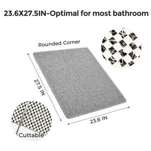 Tapis de bain antidérapant en PVC à séchage rapide, confortable et facile à nettoyer - Product Image 6