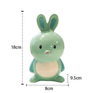 Vendita calda per bambini portamonete in ceramica classica Custom Made a forma di coniglio rifinitura ceramica salvadanaio per la decorazione domestica - Product Image 4