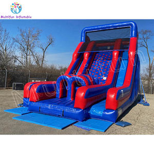 Memanjat tebing tiup PVC populer secara komersial dan seluncur untuk orang dewasa terburu-buru petualangan - Product Image 3