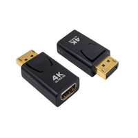 Adaptateur M G haute qualité 4K DP vers Ultra HD, mâle-femelle, plaqué or, blindage tressé, pour ordinateur, moniteur HDTV, projecteur