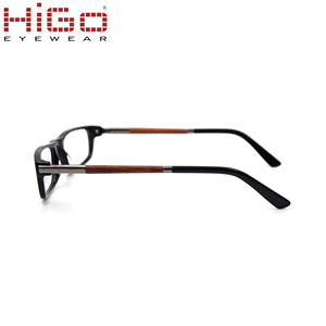 Haute Qualité Acétate Optique Lunettes Cadre avec Temple <span class=keywords><strong>En</strong></span> <span class=keywords><strong>Bois</strong></span> de Fabrication de la Chine - Product Image 5